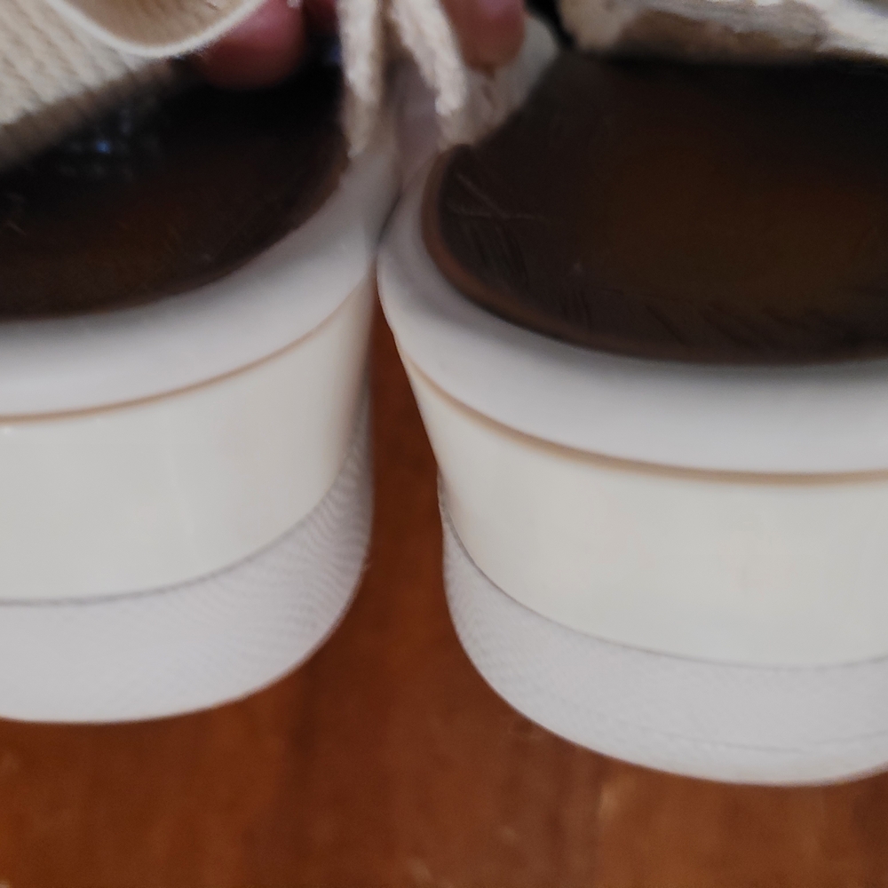 Bzees Cream Crochet Slingback Wedge Sandals - Picture 5 of 5